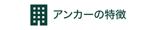 アンカーの特徴